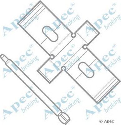 APEC BRAKING kit407 -  Комплектующие, тормозные колодки